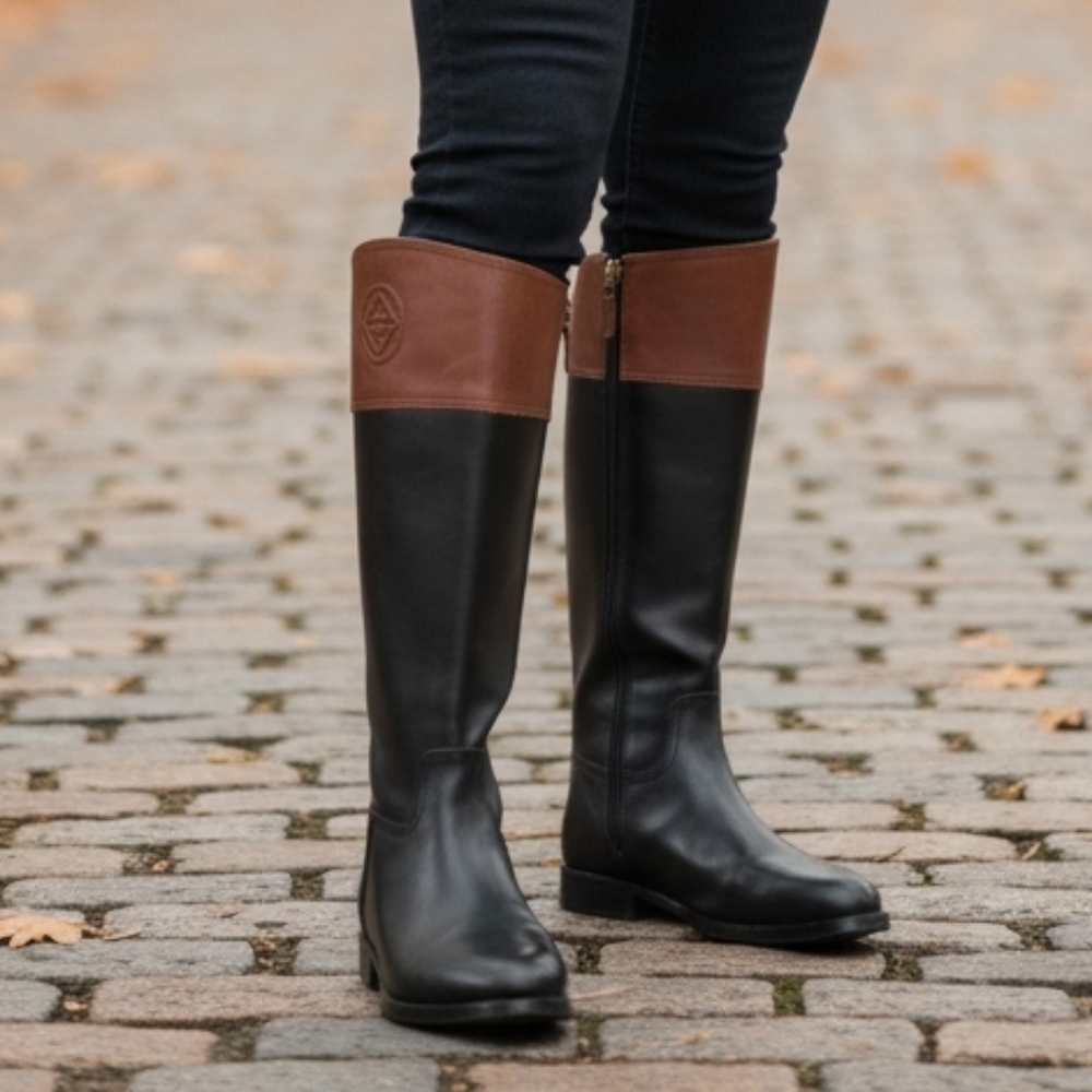 Antonio Melani Leather Tall Boots Size 11M
